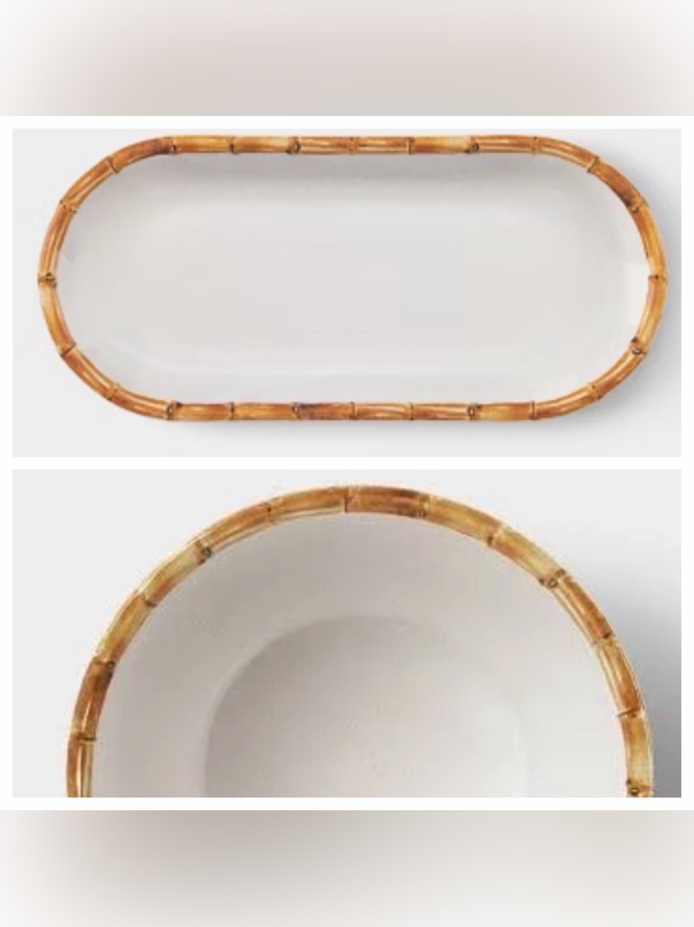 THRESHOLD NWT melamine oval serving platter and mini bowl